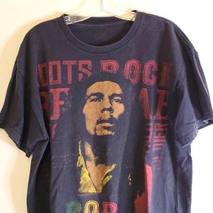 Vintage Bob Marley M/L Tee Shirt Black Rocker Tee
